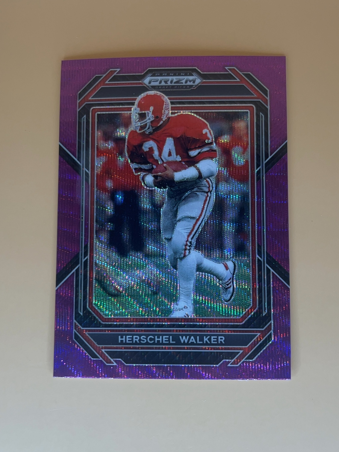 2023 Prizm Draft Picks  Hershel Walker #43 Purple Wave Prizm 