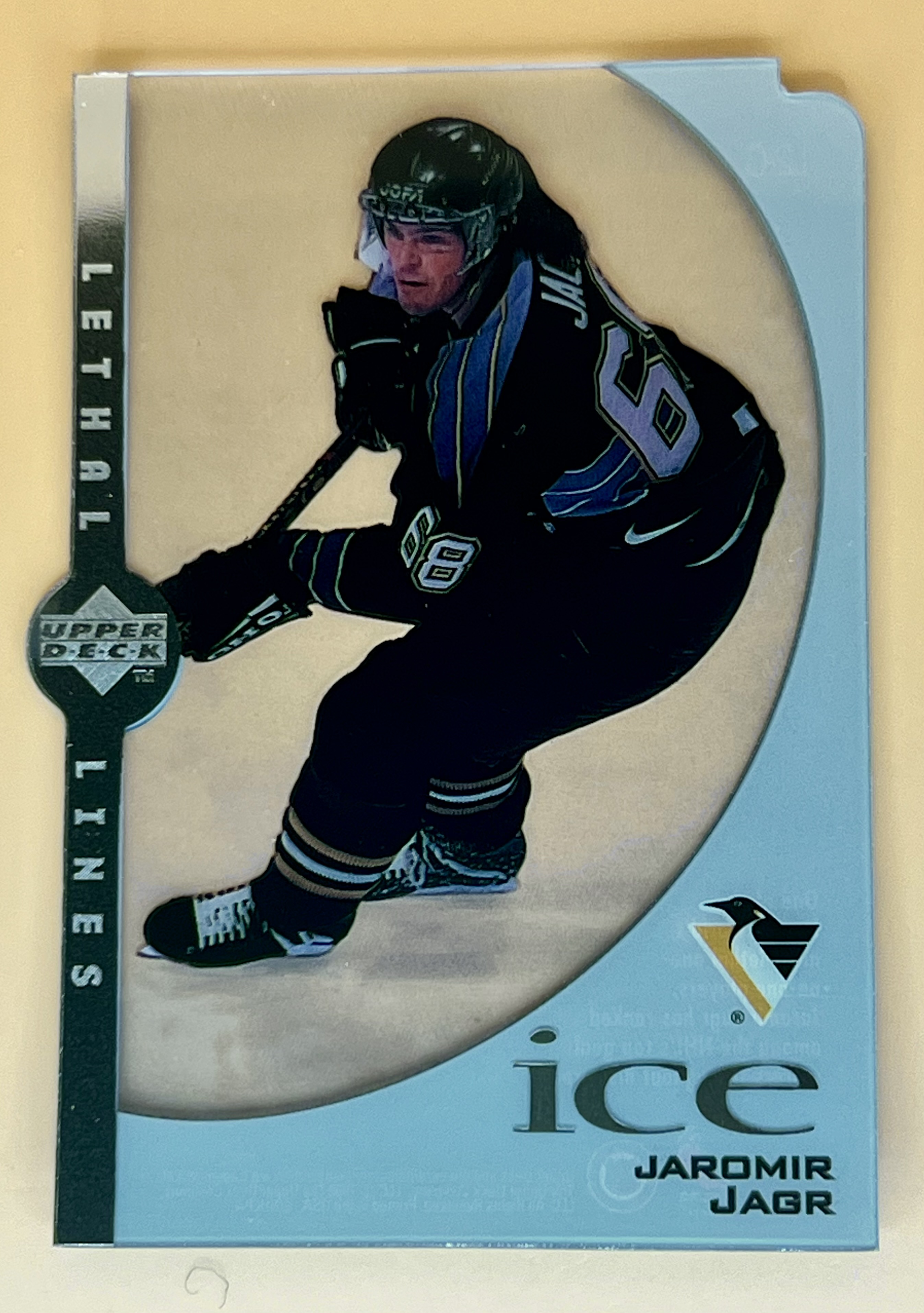 1997-98 Upper Deck Ice Jaromir Jagr #L2-C Lethal Lines Die Cut