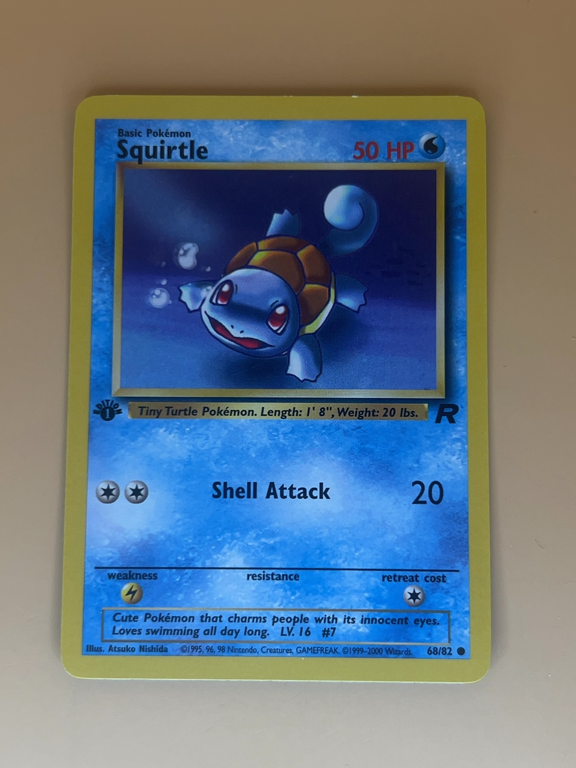 Team Rocket Squirtle #68/82 1st edition