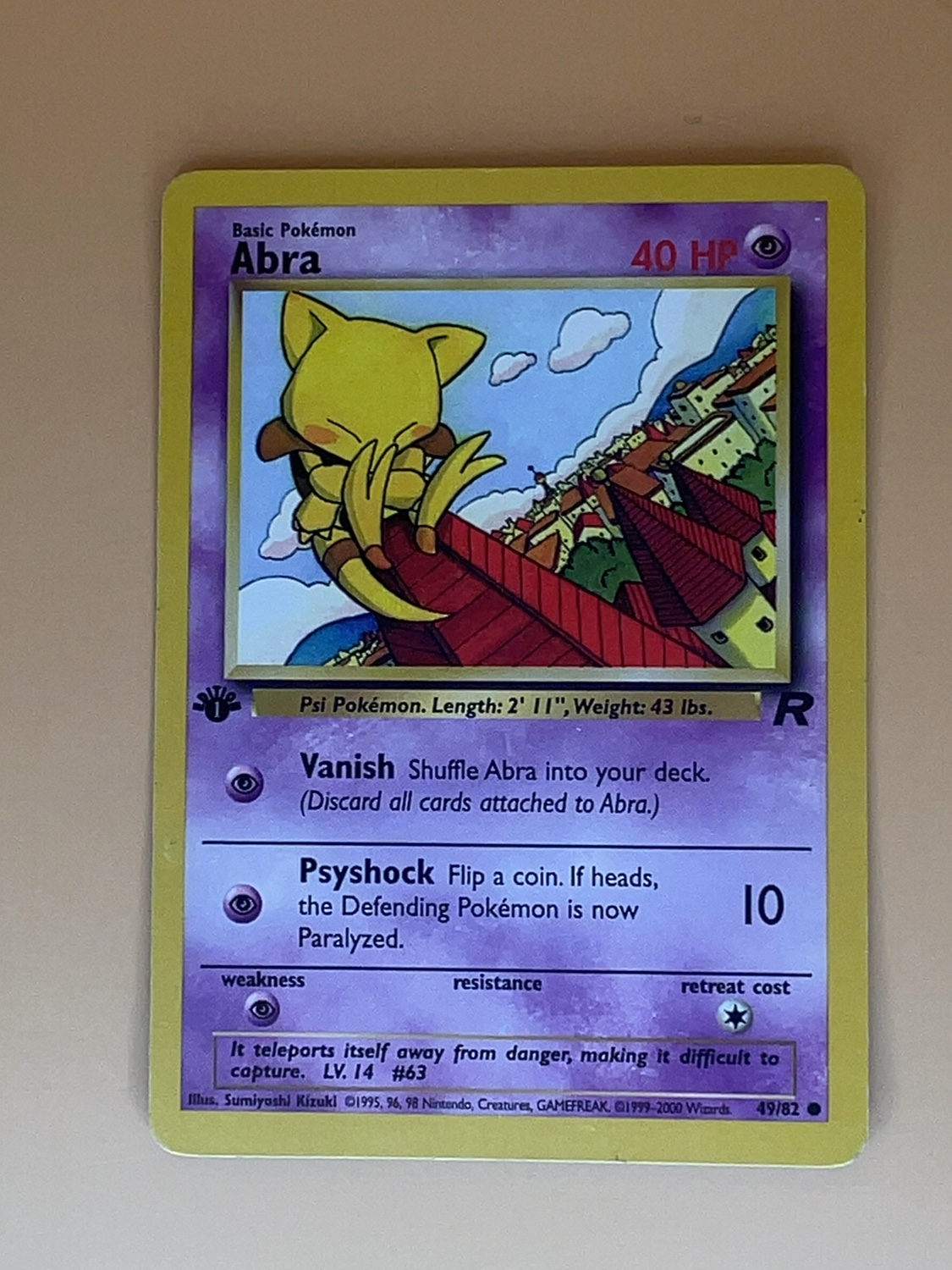 Team Rocket Abra #49 1st Edition