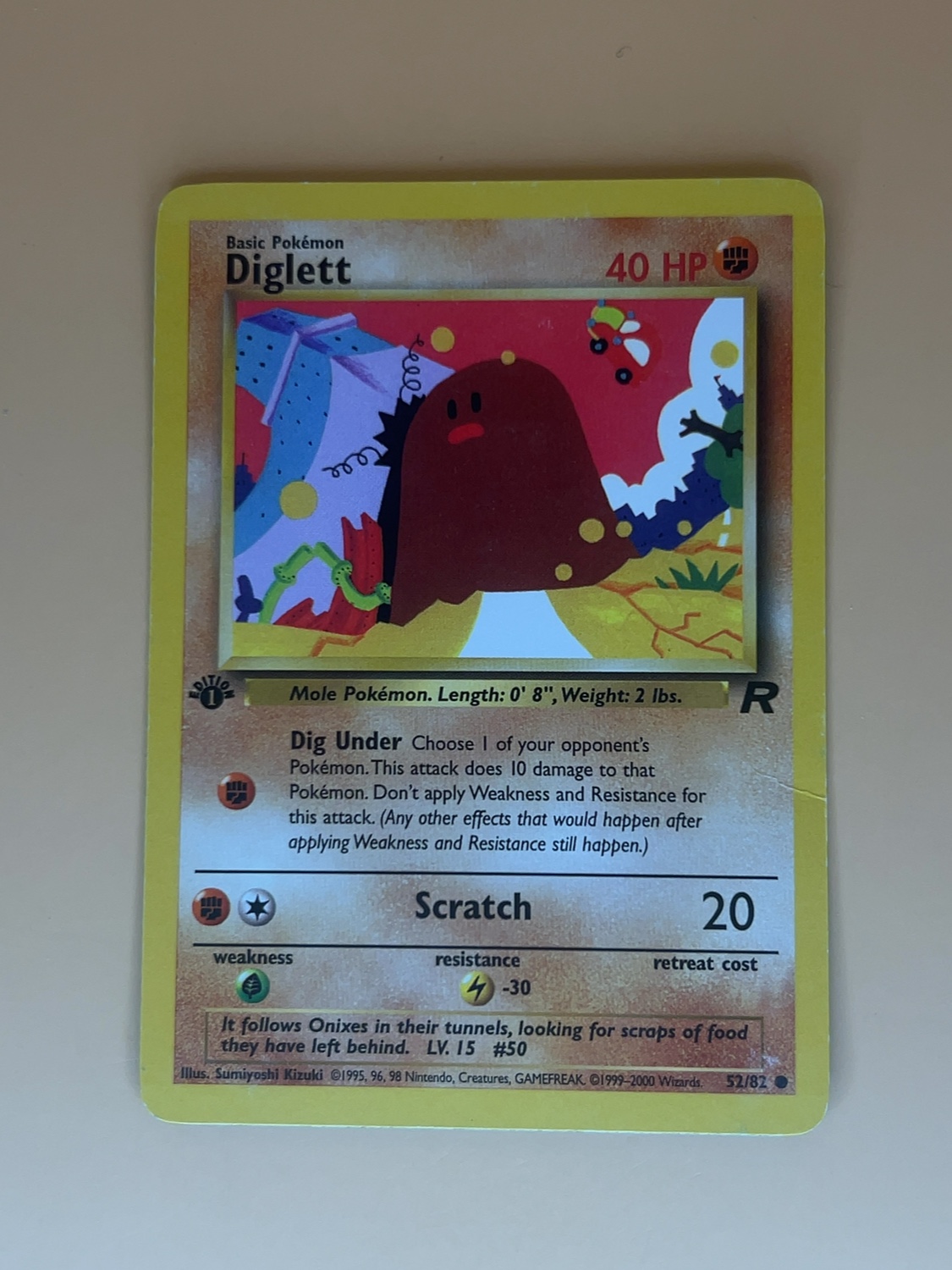 Team Rocket Diglett #52/82 1St Edition