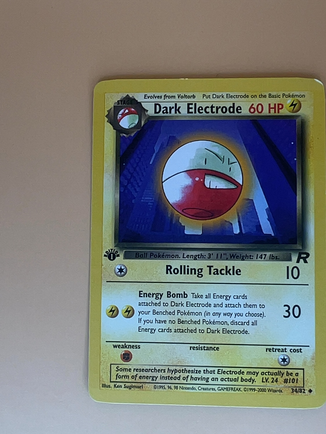 Team Rocket Dark Electrode #34/82 1st Edition