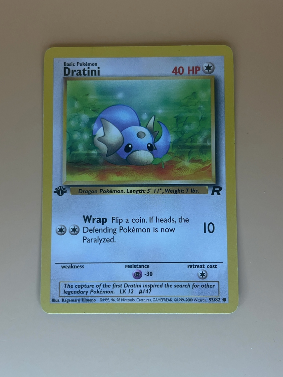 Team Rocket Dratini #53/82 1st Edition