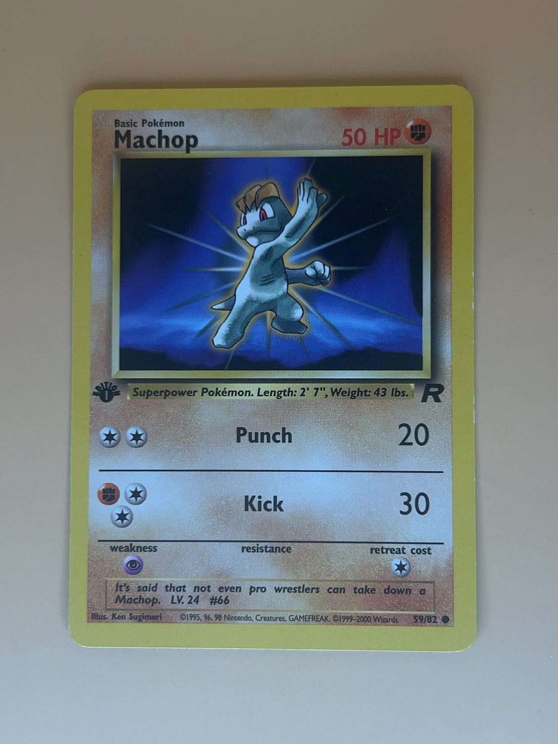 Team Rocket Machop #59/82 1St Edition