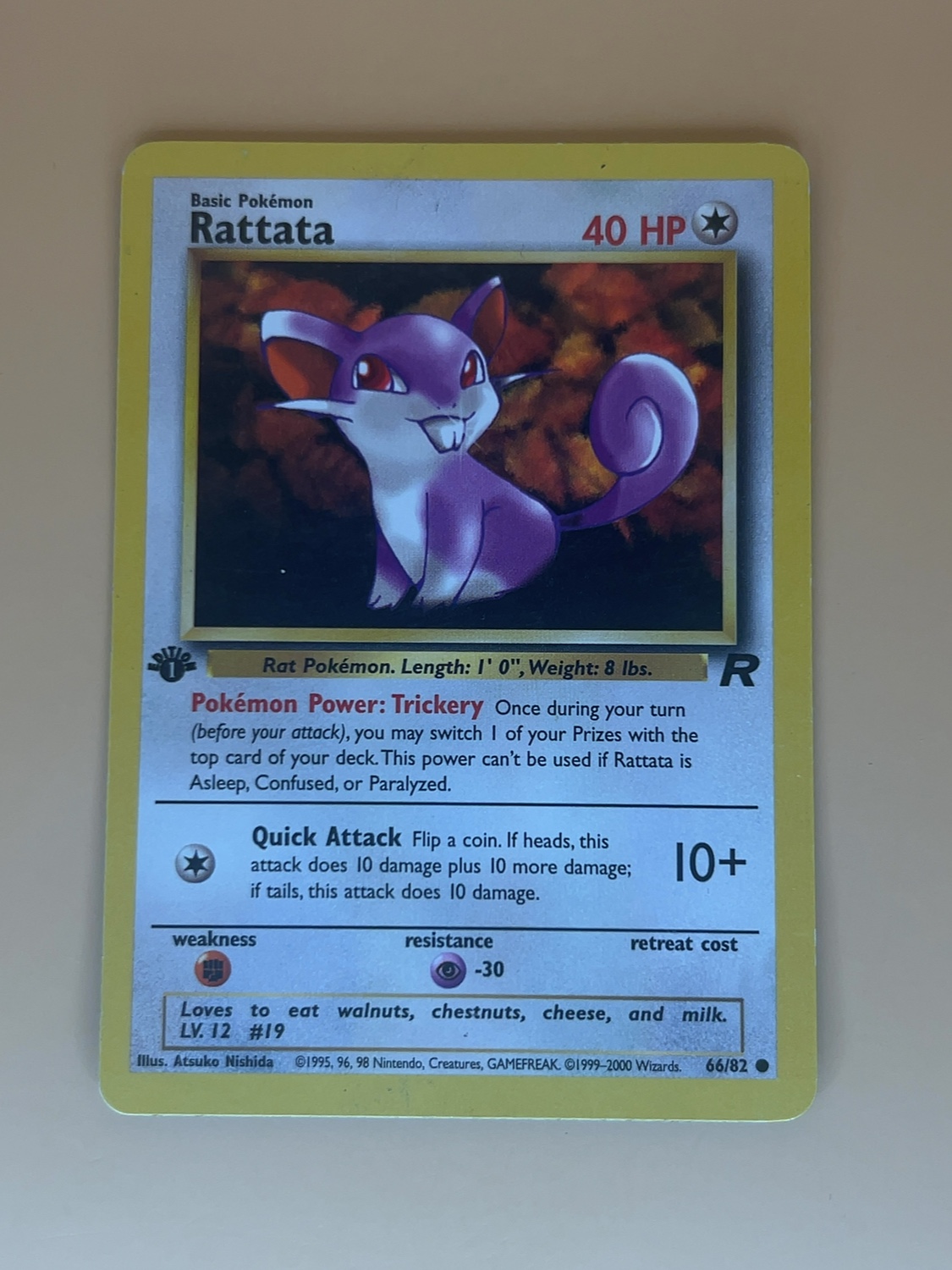 Team Rocket Rattata #66/82 1st Edition