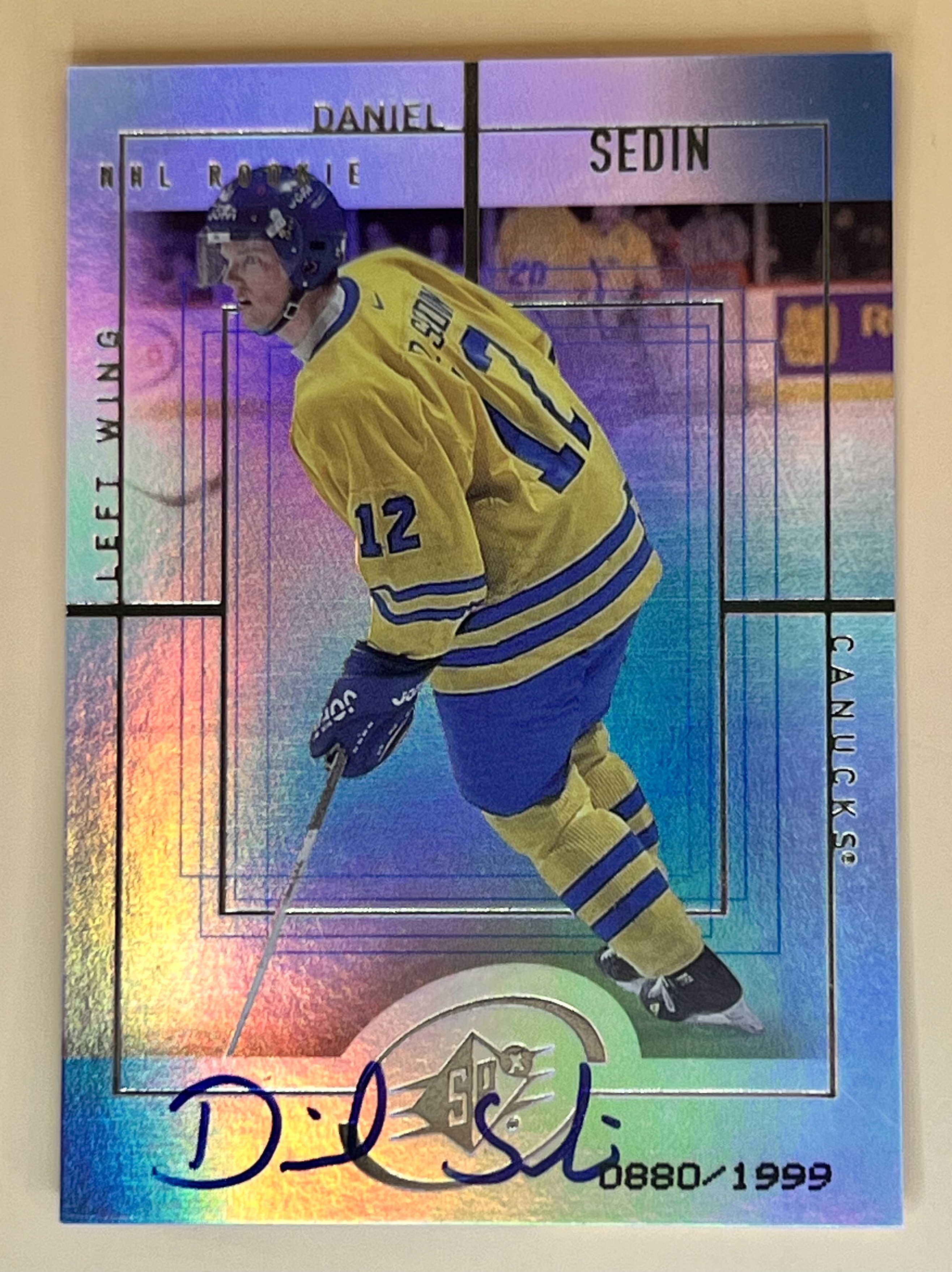 1999-00 SPX Daniel Sedin #164 Rookie Auto /1999
