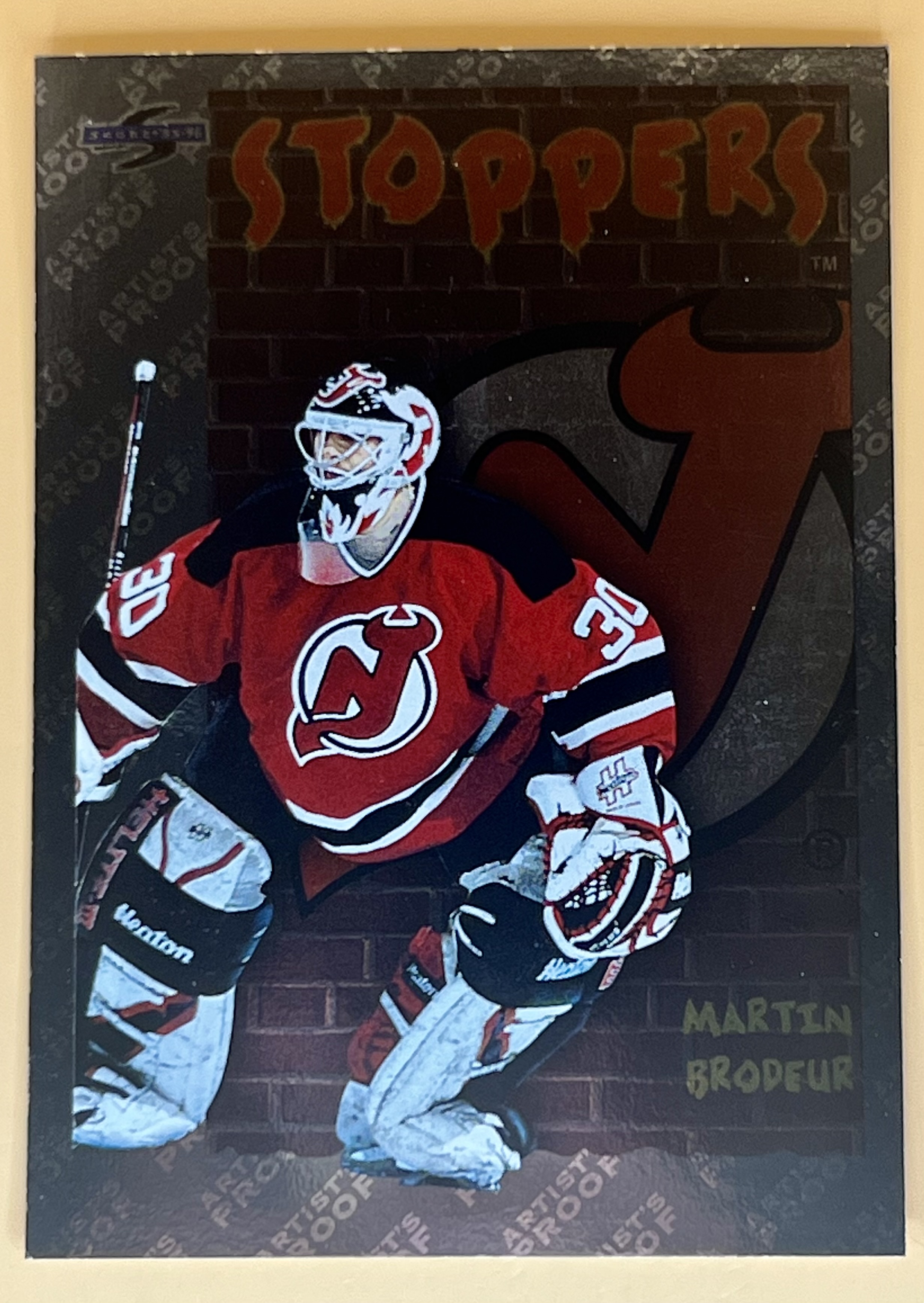 1995-96 Score Martin Brodeur #323 Artist Proof Black Ice Super Rare