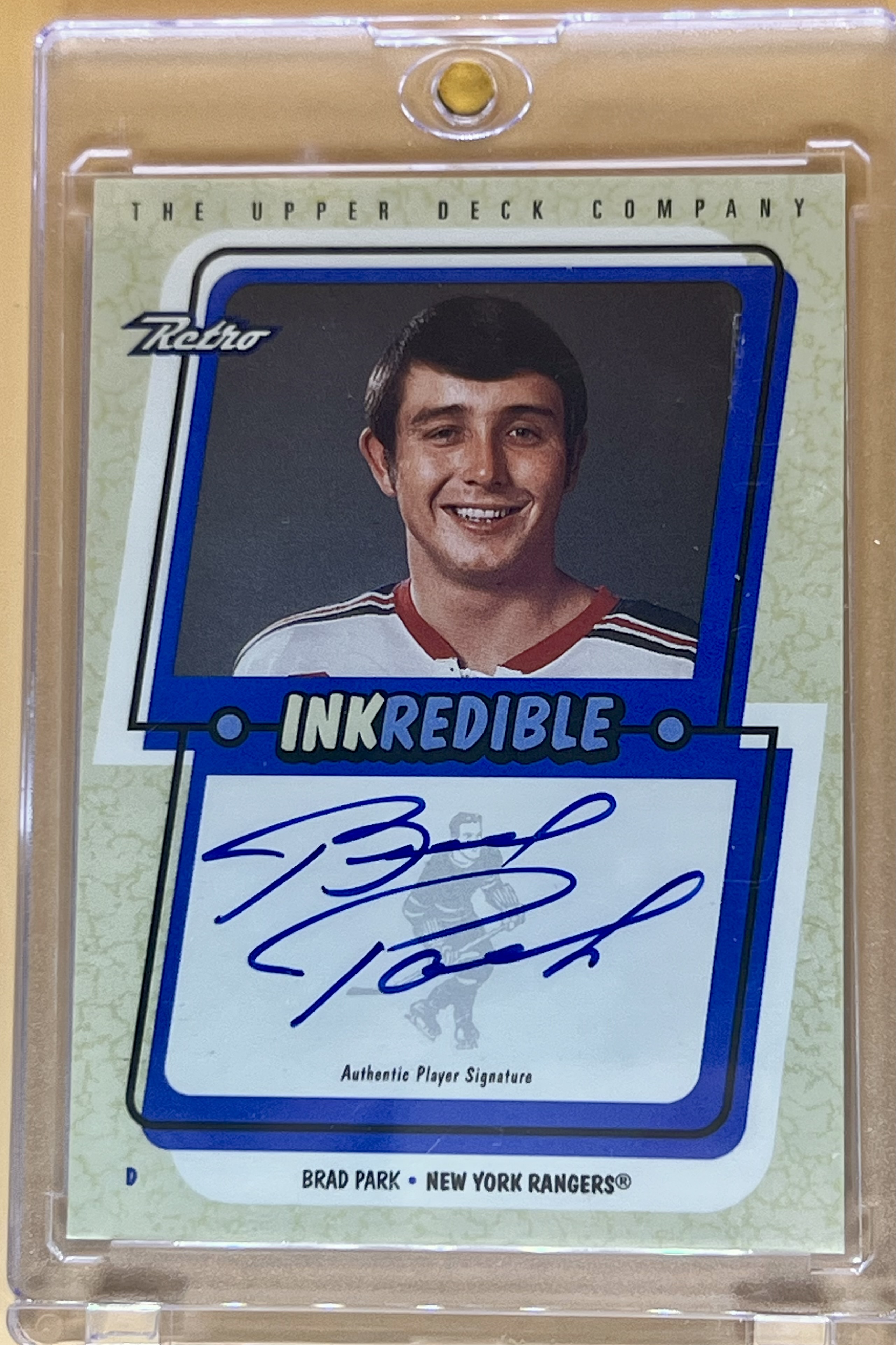 1999-00 Upper Deck Retro Brad Park #BP Inkredible Auto Autograph