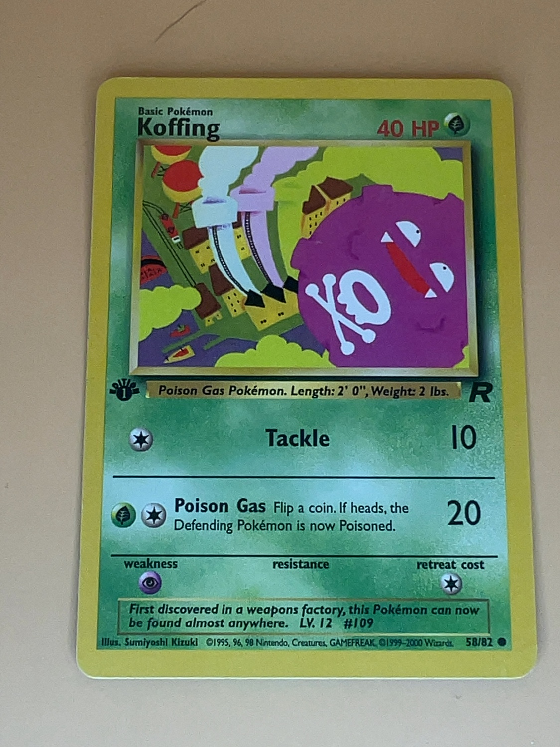 Team Rocket Koffing Team Rocket #58/82 1ST Edition