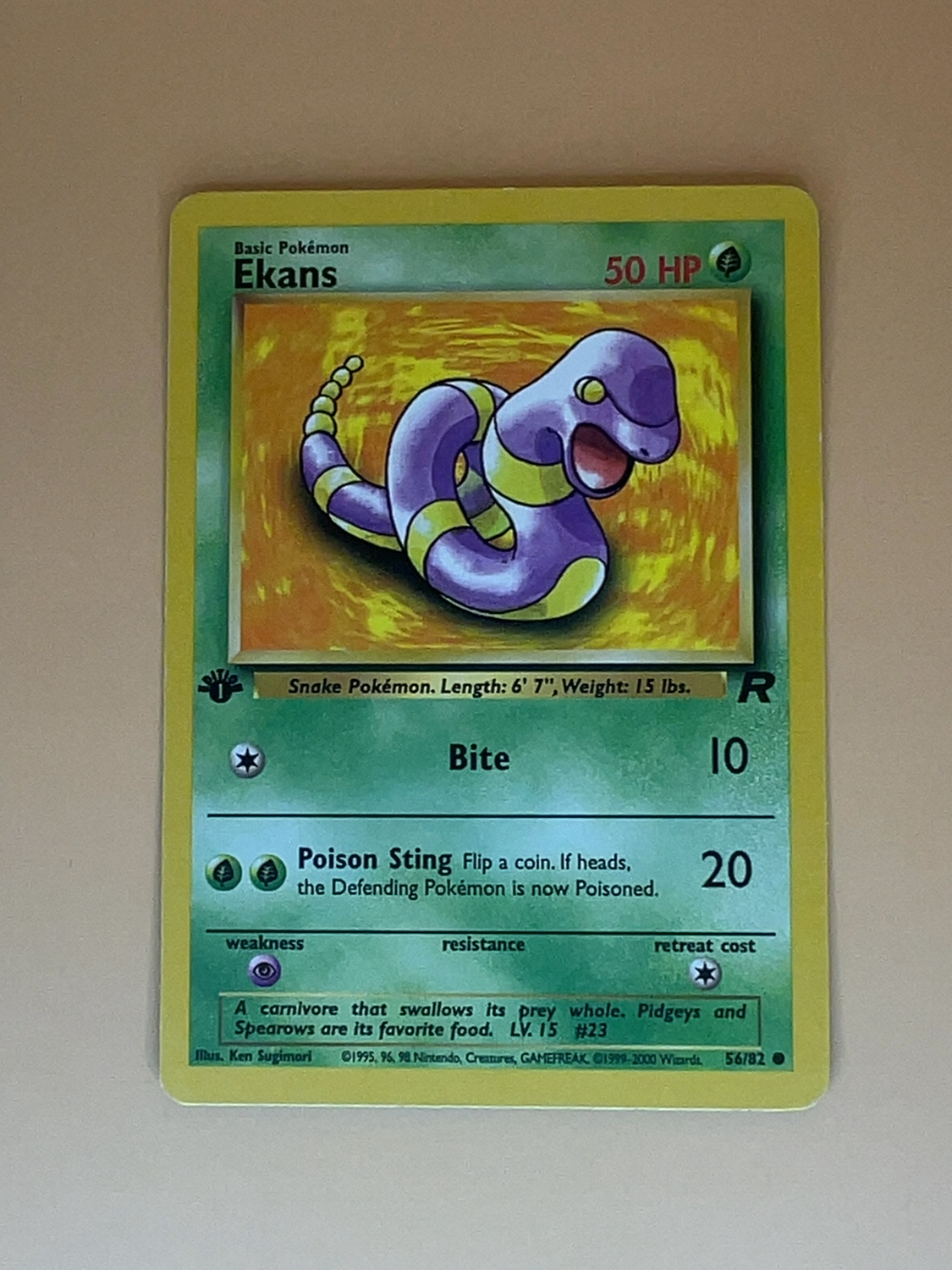 Team Rocket EKans #56/82 1st Edition