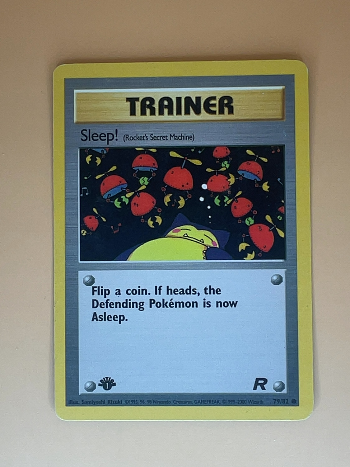 Team Rocket Trainer Sleep! #79 1st Edition Rockets Secret Machine