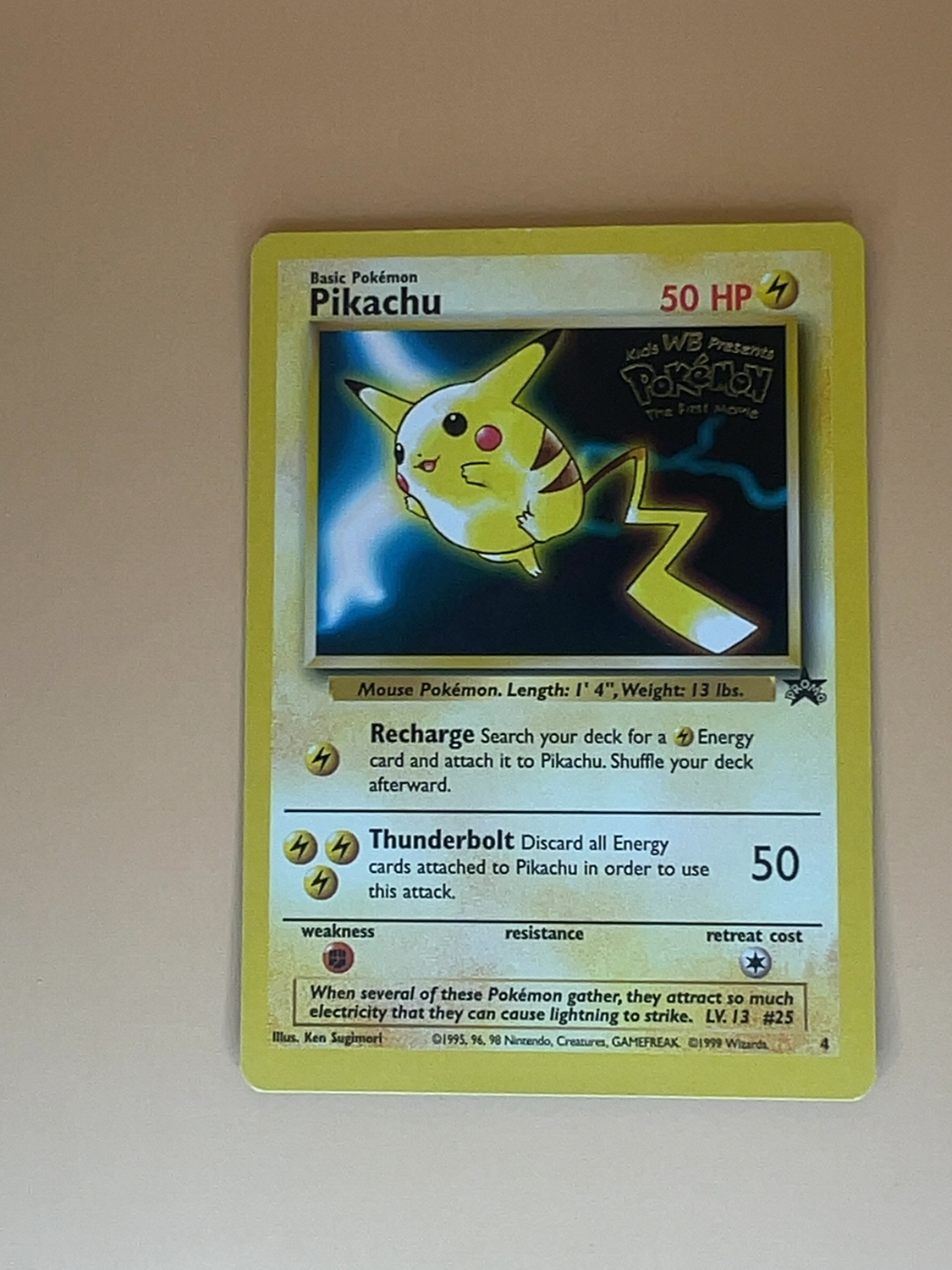 1999 Black Star Movie Promo WB Pikachu #4