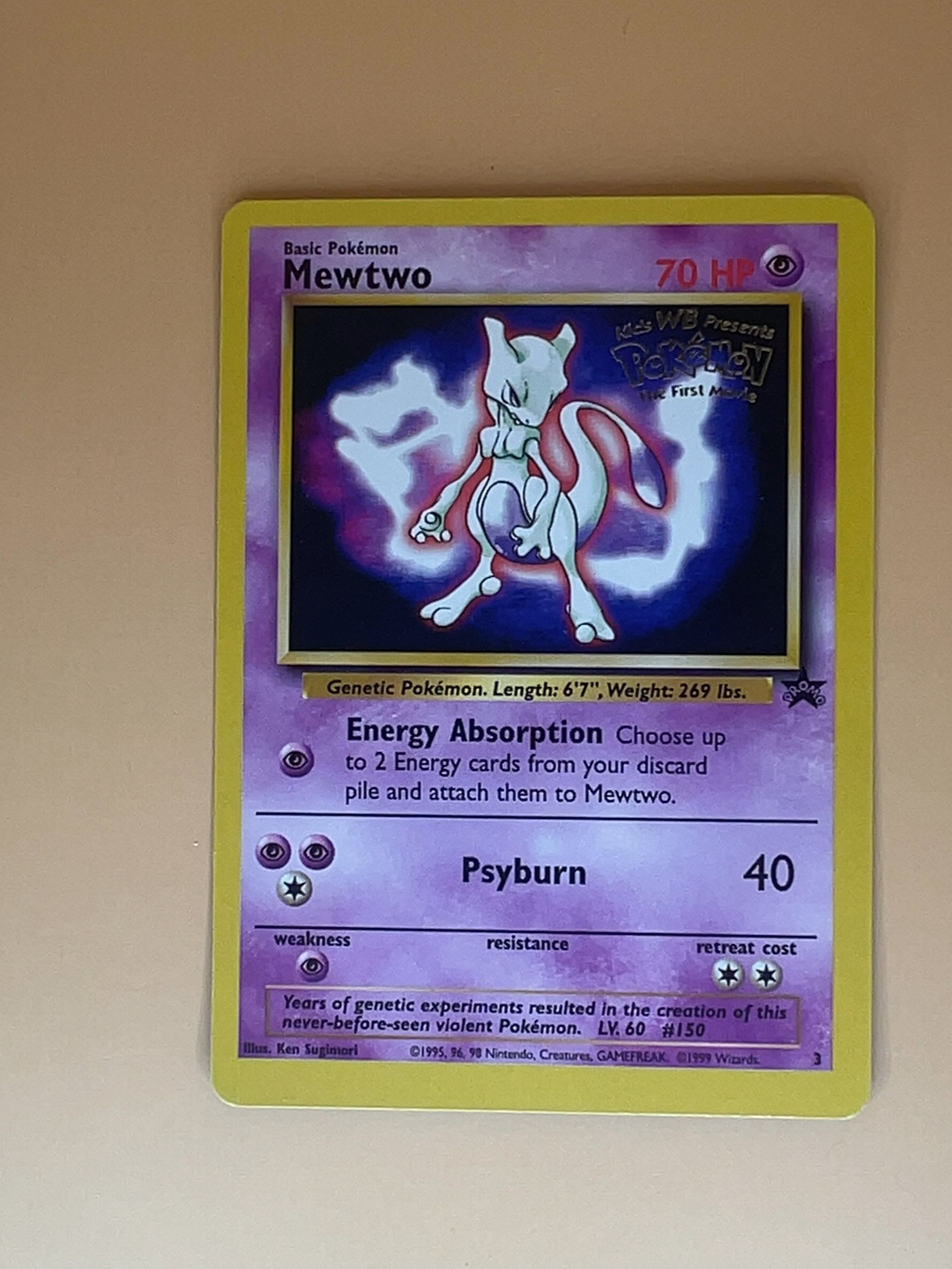1999 WOTC Black Star Mewtwo #3 Movie Promo