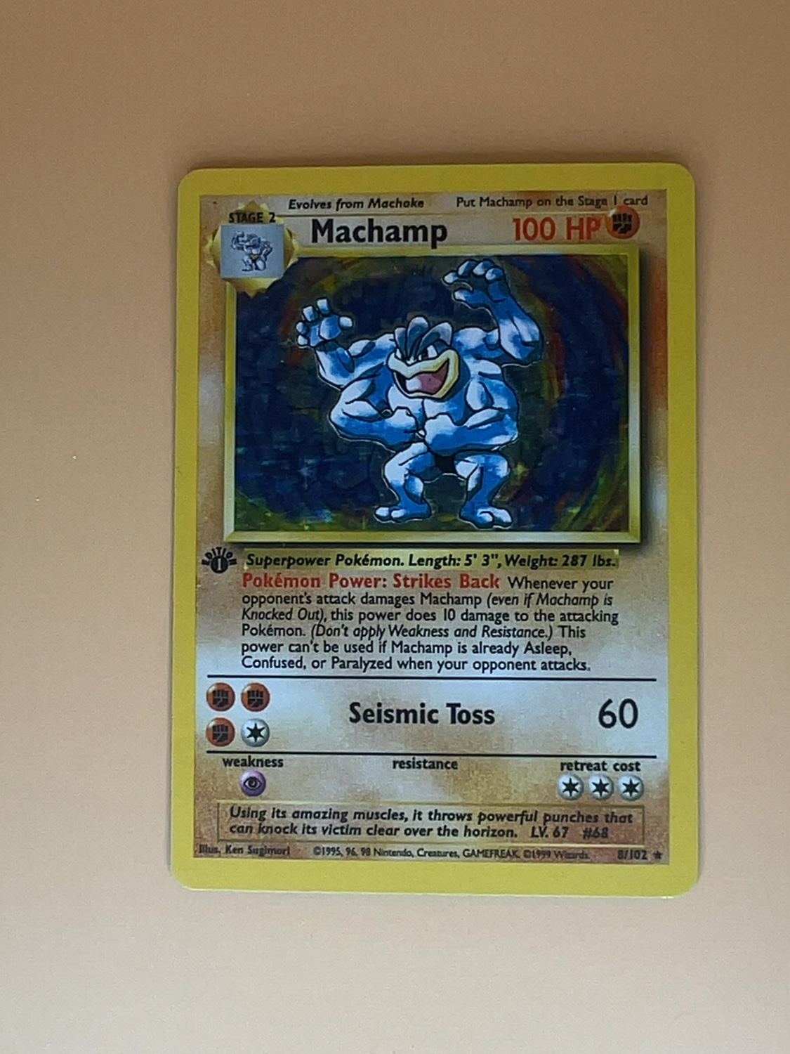 Base Set Machamp #8/102 1st edition