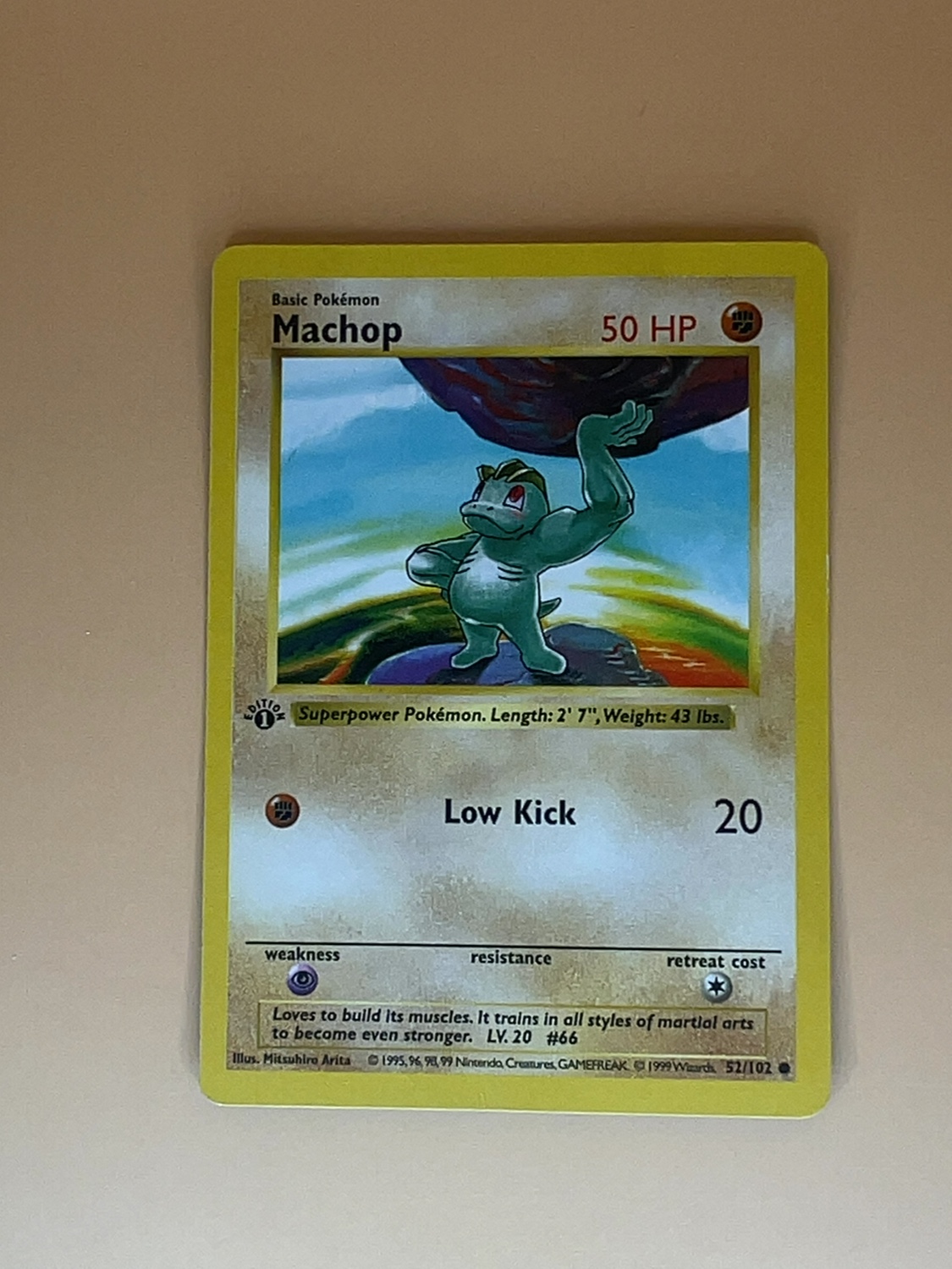 Base Set Machop #52/102 1st Edition