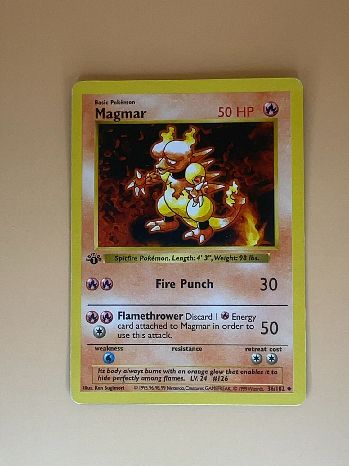 Base Set Magmar #36 1st Edition