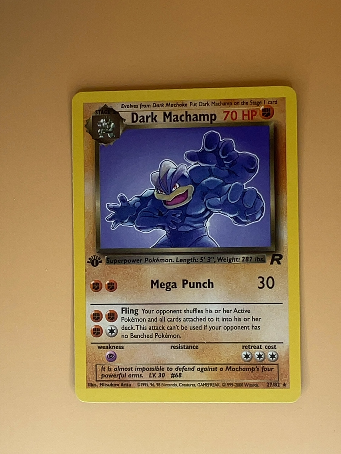 Team Rocket Dark Machamp #27 1st Edition