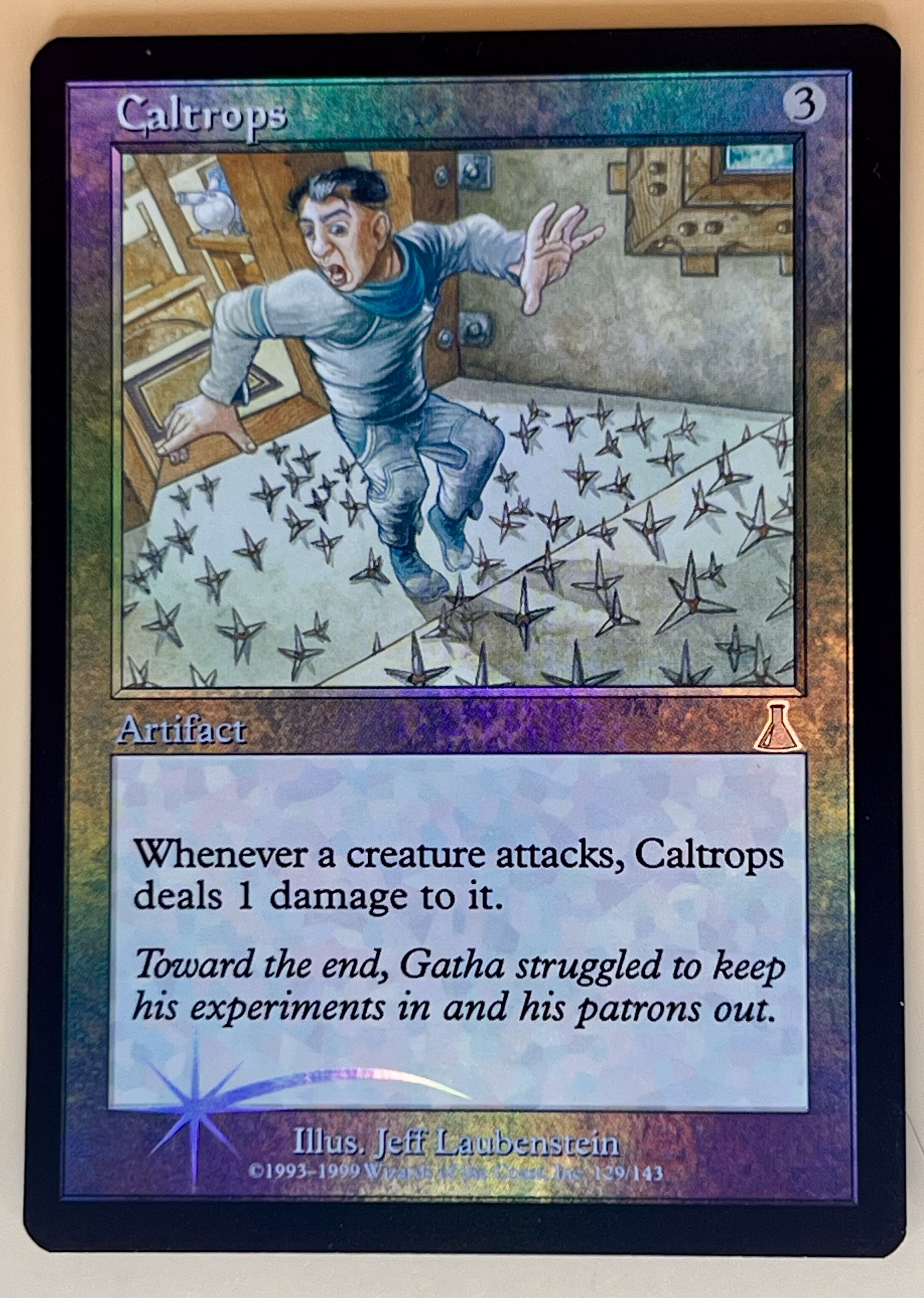 Urzaβs Destiny MTG Caltrops #129/143 Foil Never Played π₯π₯π₯