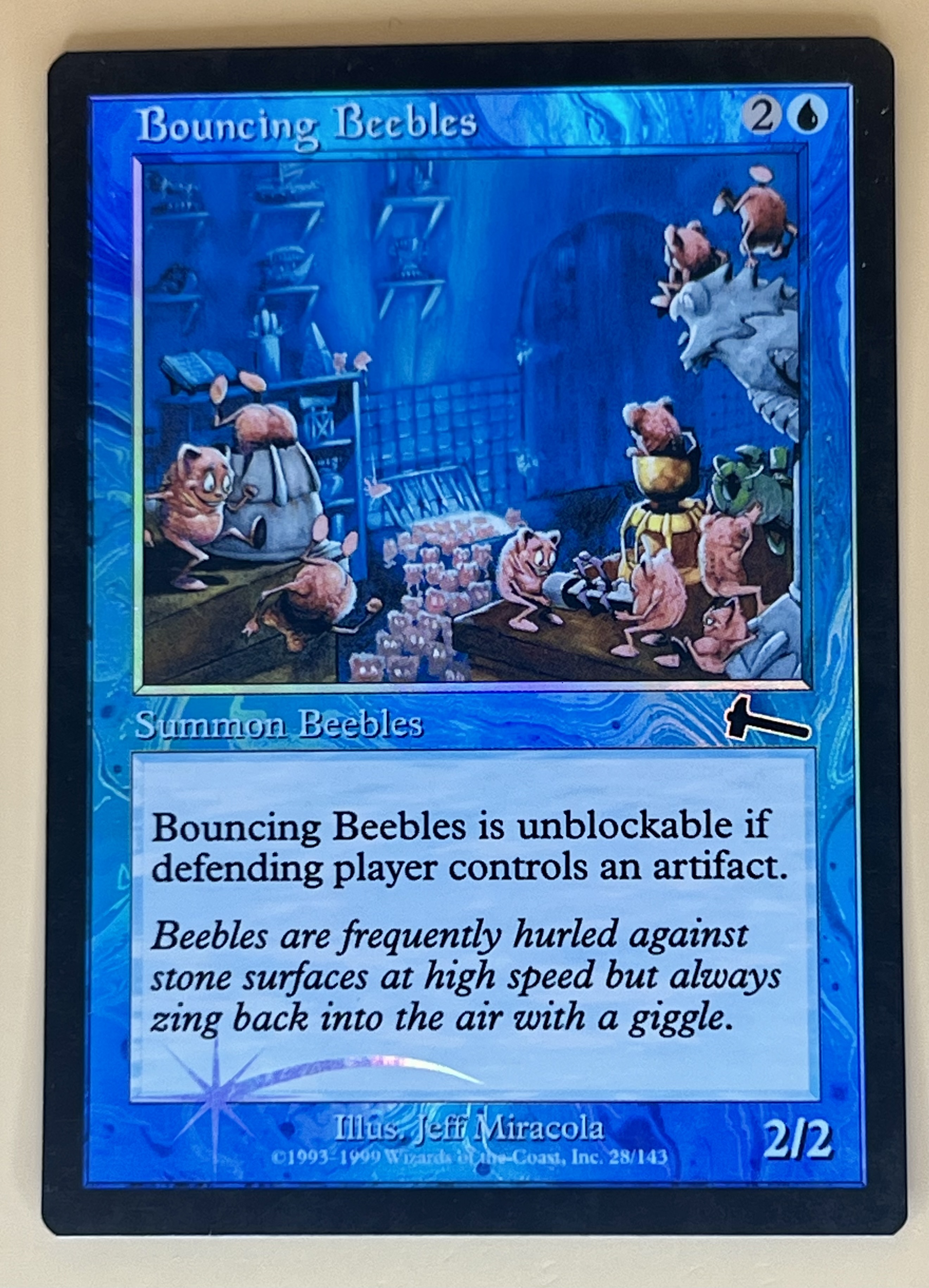 MTG Urza’s Legacy Bouncing Beebles #28/143 Blue Never played