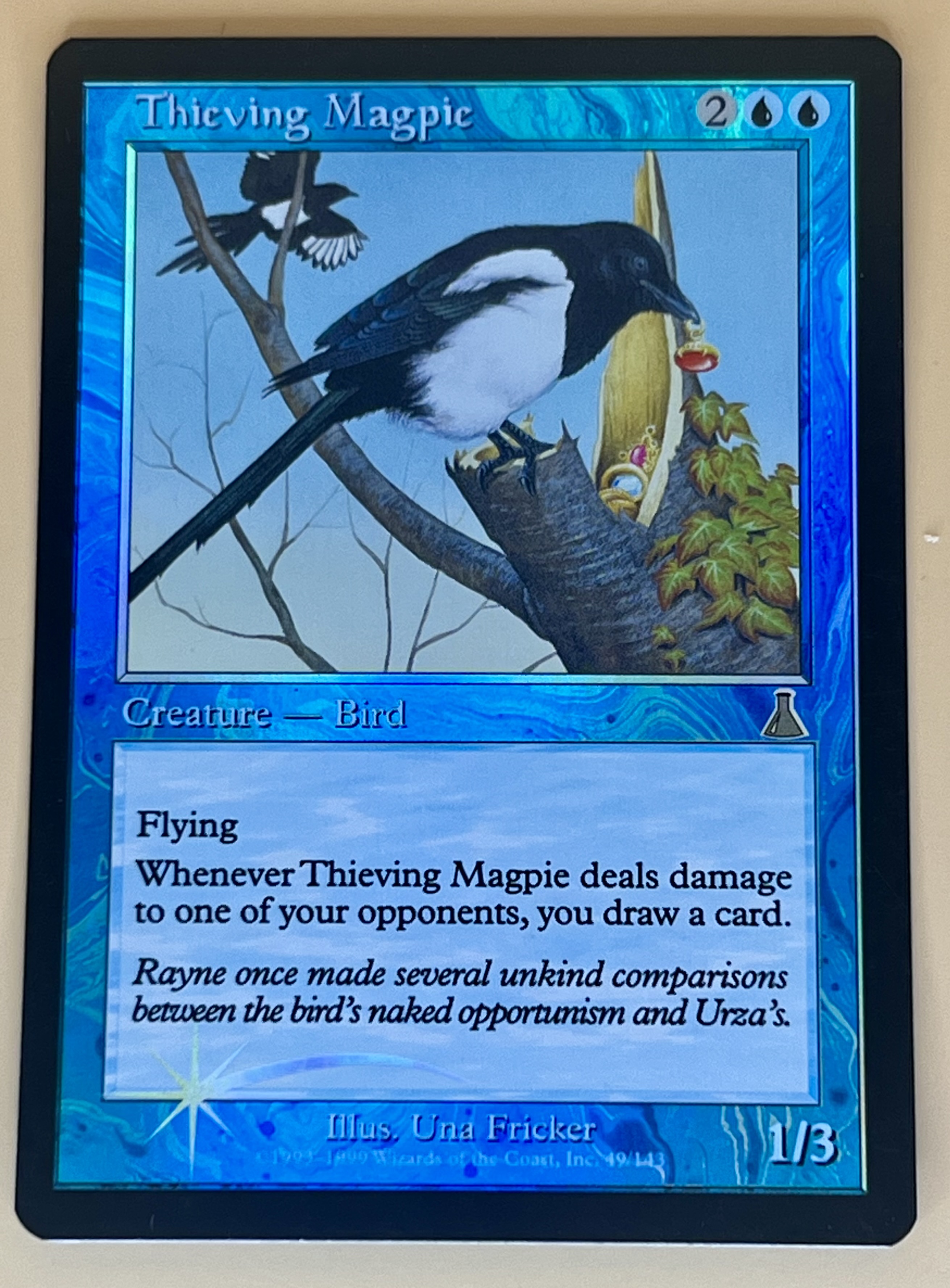 MTG Urza’s Destiny Thieving Magpie #49 Blue Uncommon Foil