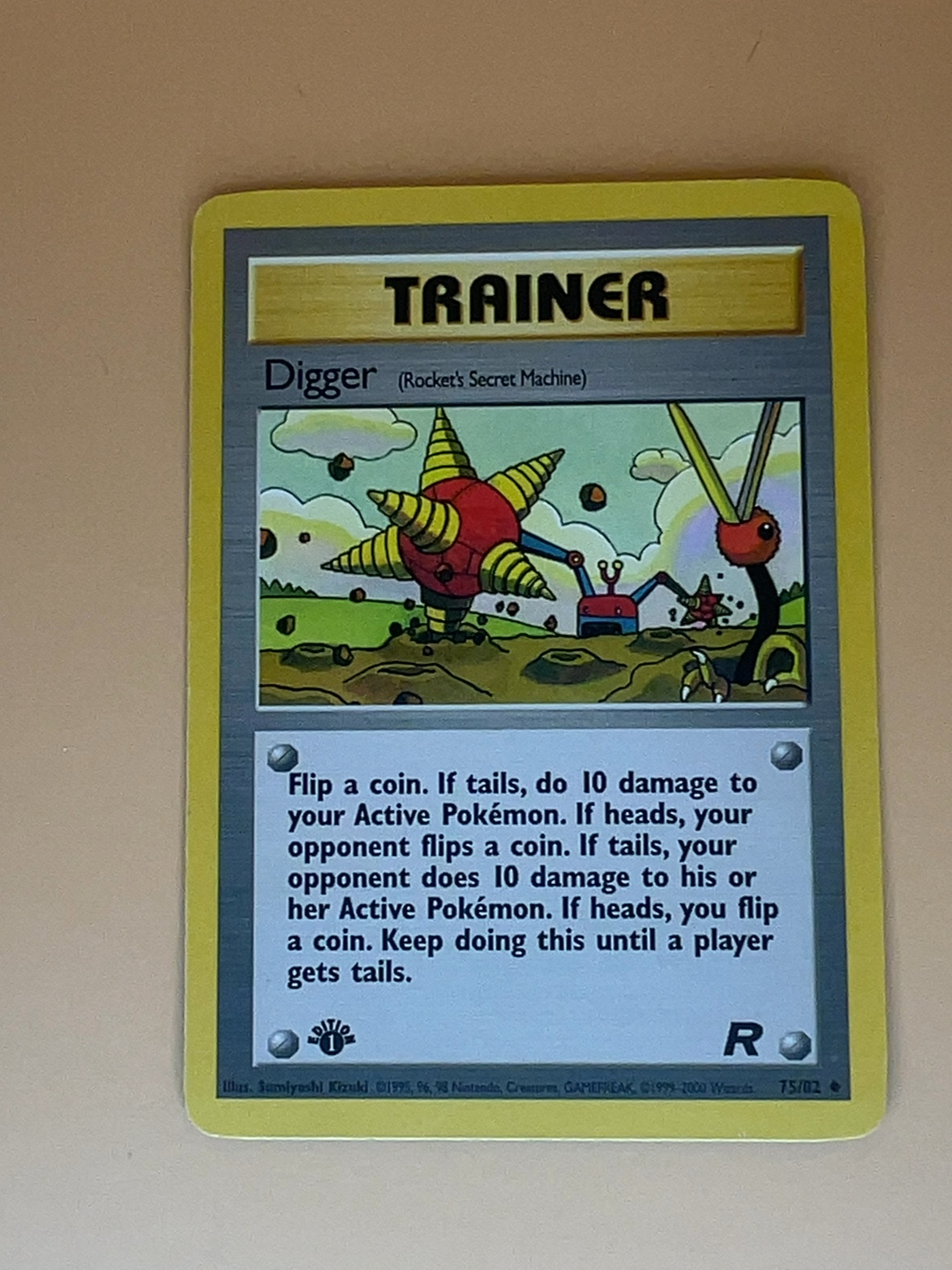 Team Rocket Digger (Rockets secret machine) #75/82 1st Edition