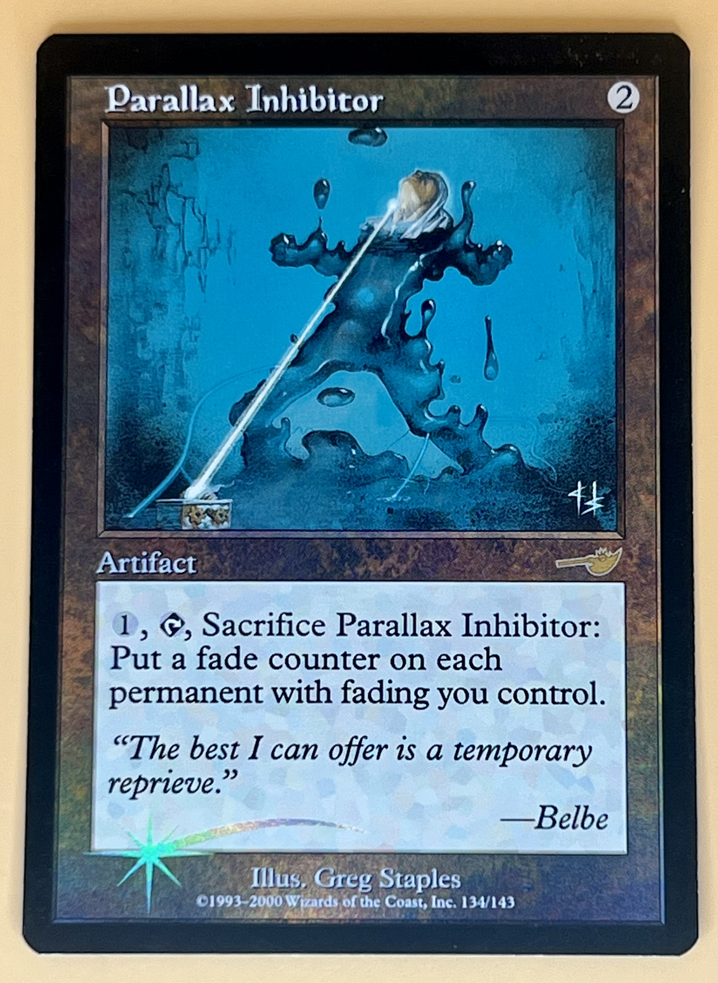 Nemesis Parallax Inhibitor #134 Foil Artifact Never Played