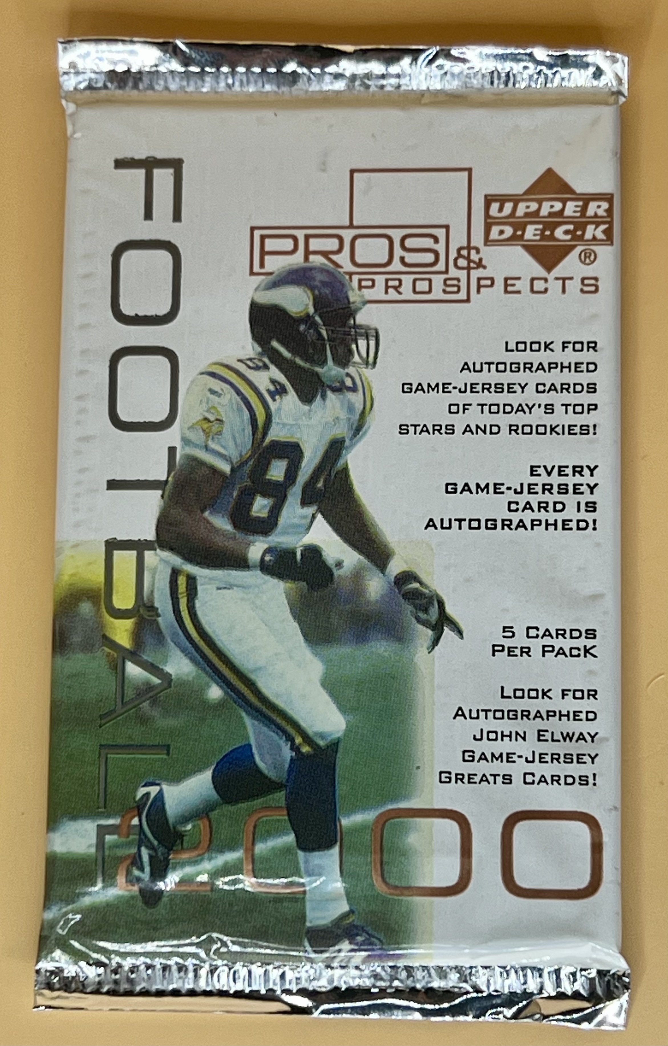 2000 Upper Deck Pros &Prospects Hobby Football Pack Factory Sealed 5 Cards - Tom Brady RC ?? 👀