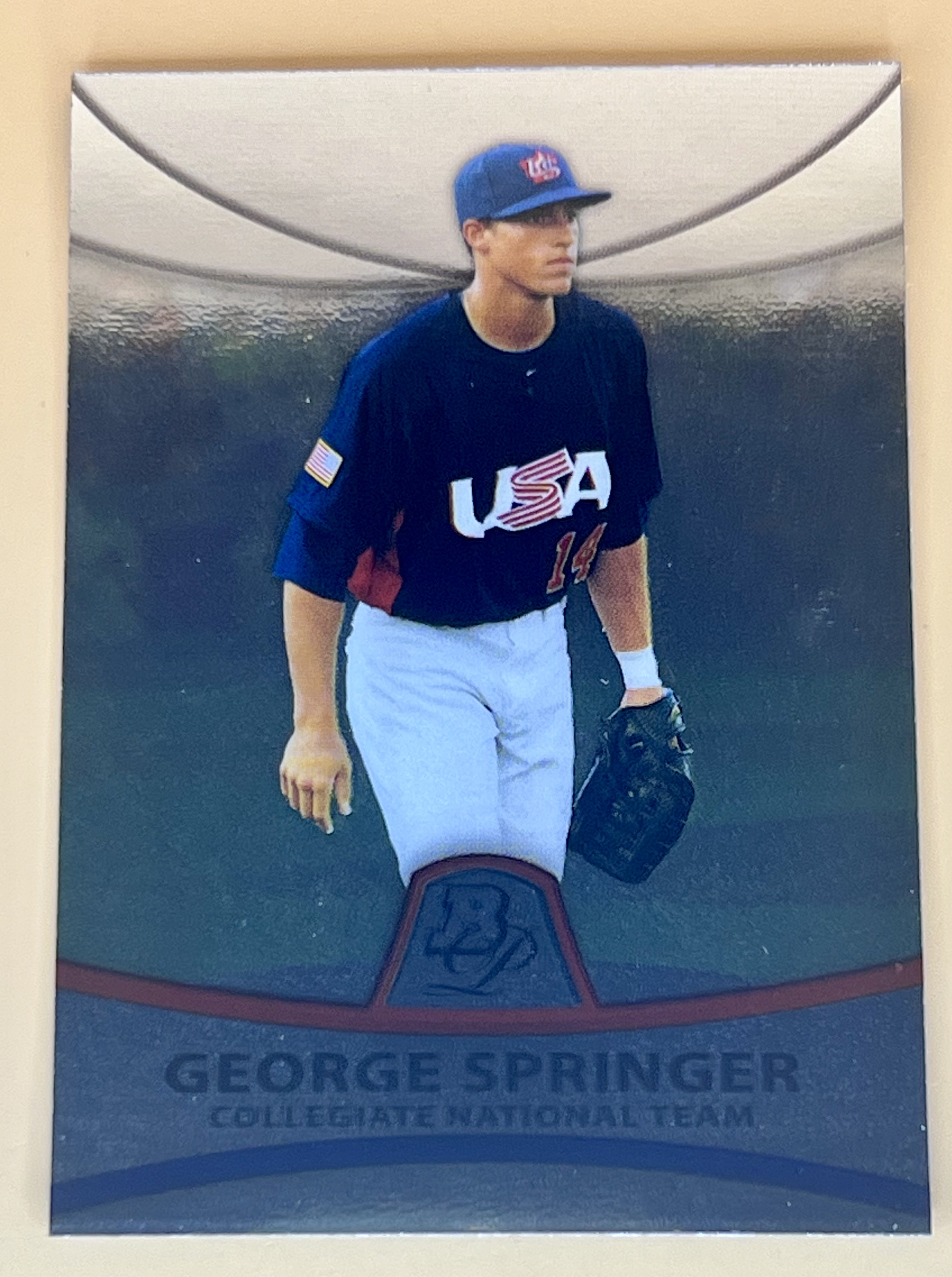 2010 Bowman Platinum Prospects George Springer #PP48 Collegiate National Team Prospect
