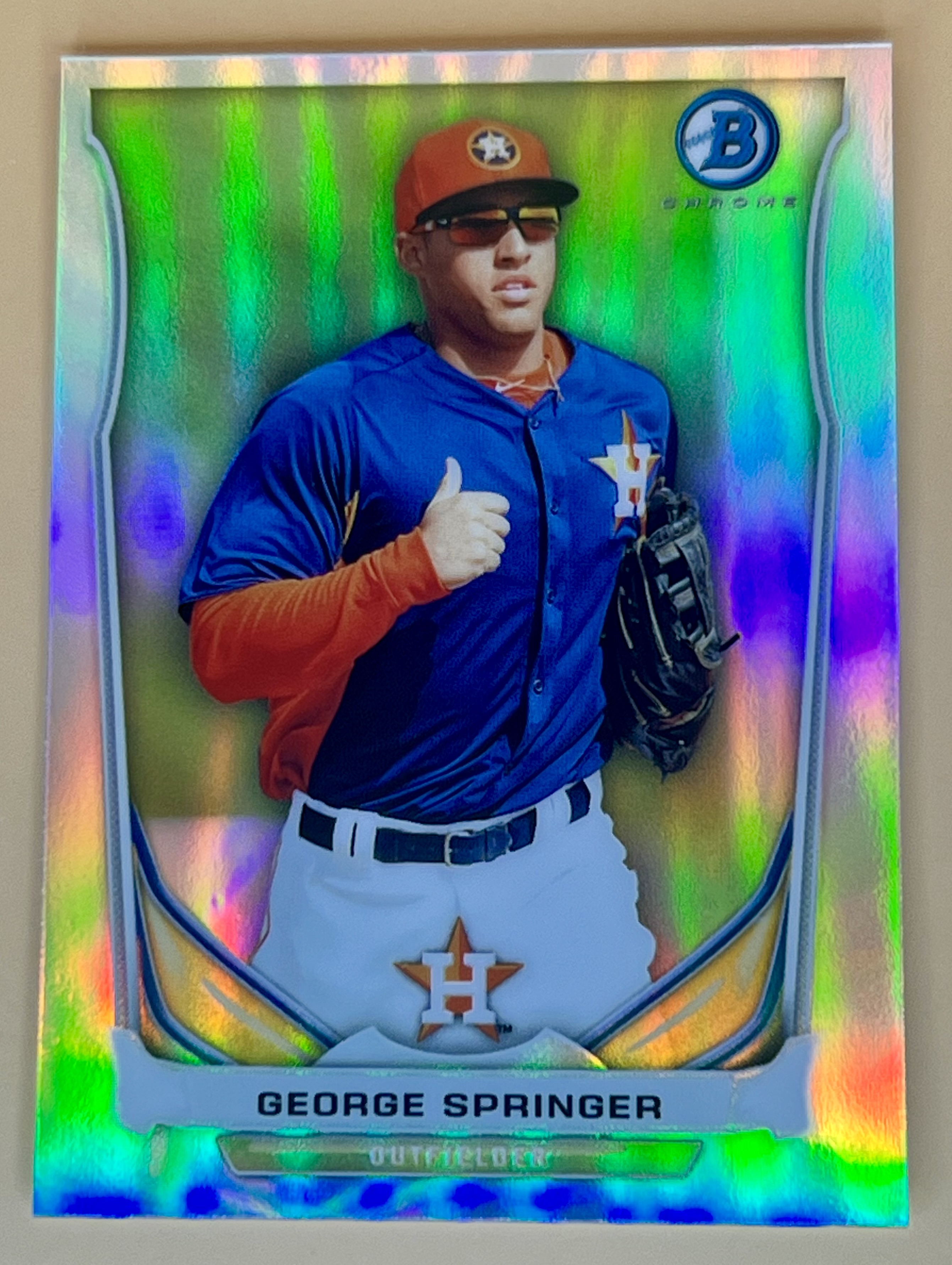 2014 Bowman Chrome George Springer #BM-HA3 Mini Refractor RC