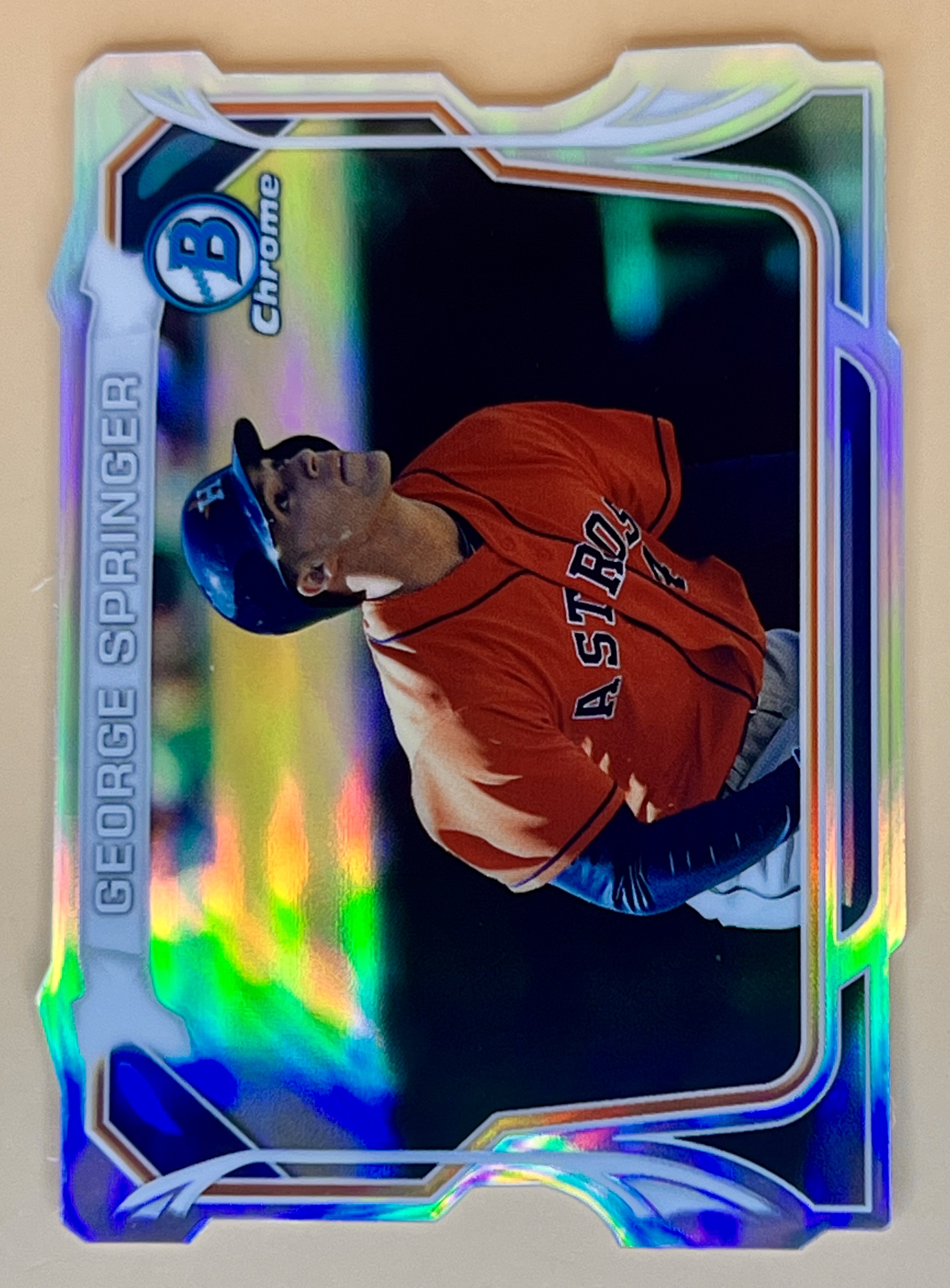 2014 Bowman Chrome George Springer #MC-GS Refractor Mini Chrome Die Cut /150🔥🔥👀