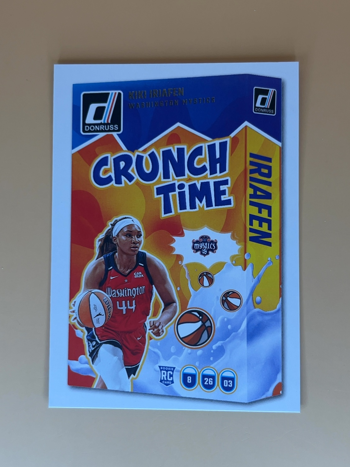 2025 Donruss WNBA Kiki Iriafen #20 Crunch Time RC Rookie