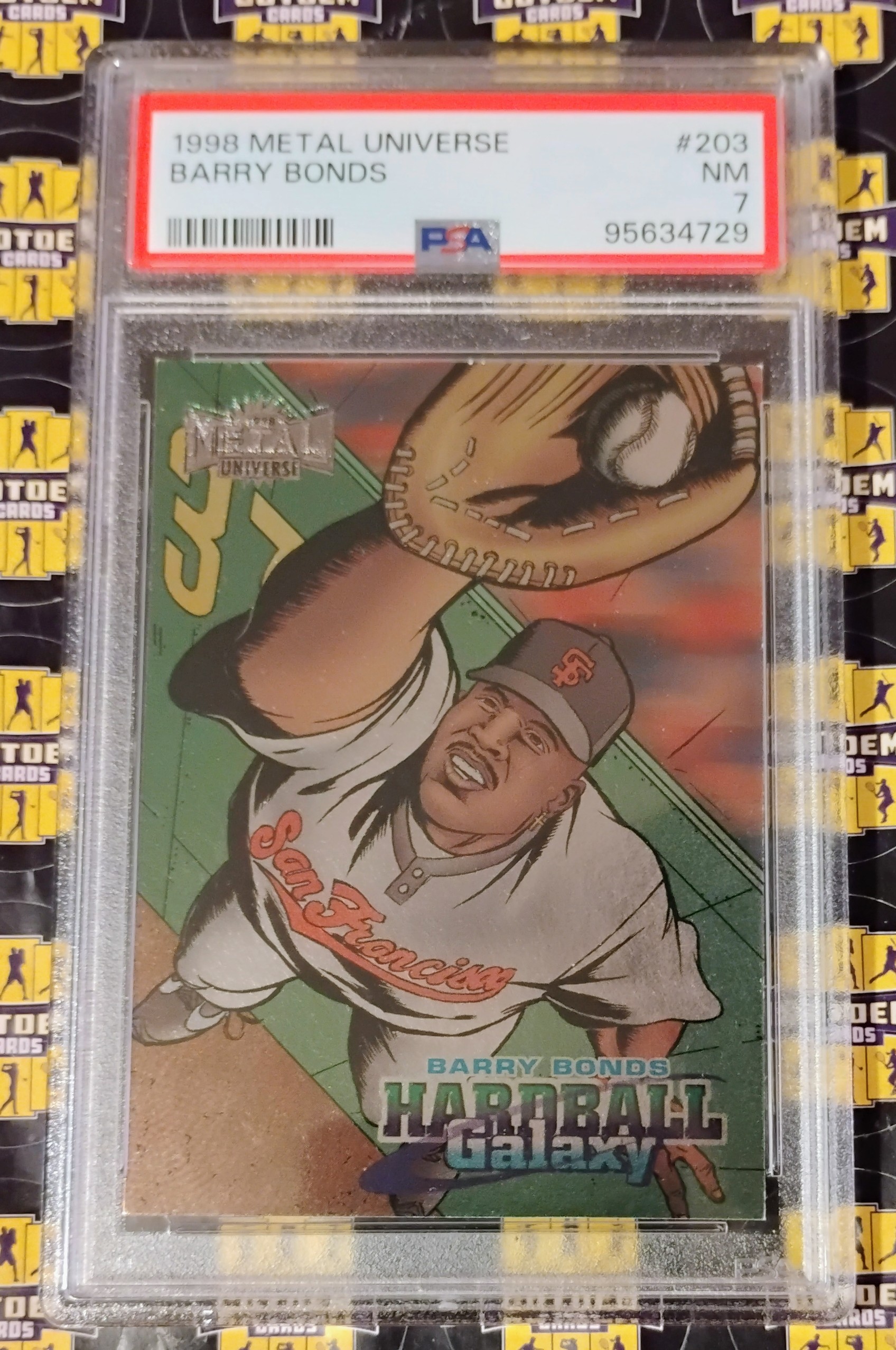 1998 Metal Universe  Barry Bonds #203 Hardball Galaxy SSP