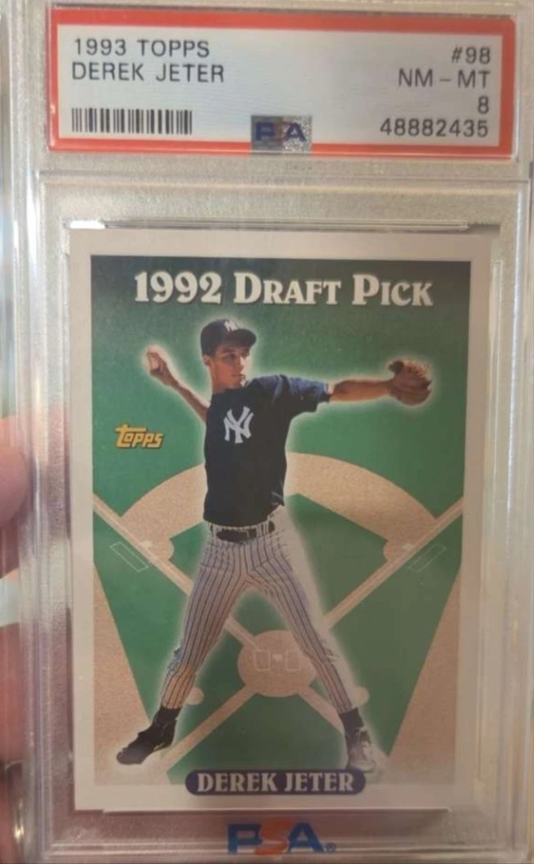 1993 Topps Derek Jeter 1992 Draft Pick #98