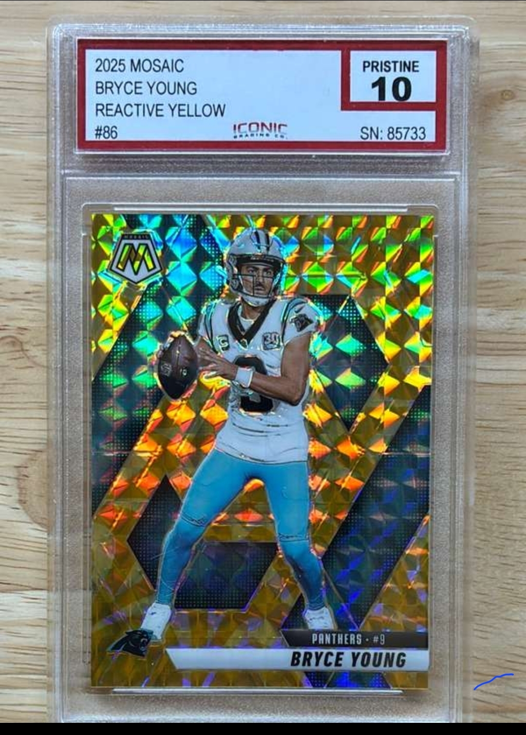 2025 Mosaic Bryce Young #86 Reactive Yellow