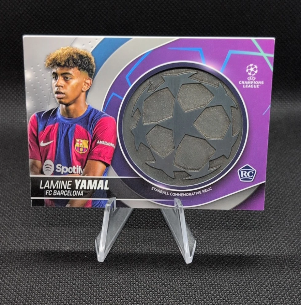 2023-2024 Topps Chrome UEFA Lamine Yamal Starball Relic (RC) Starball Relic