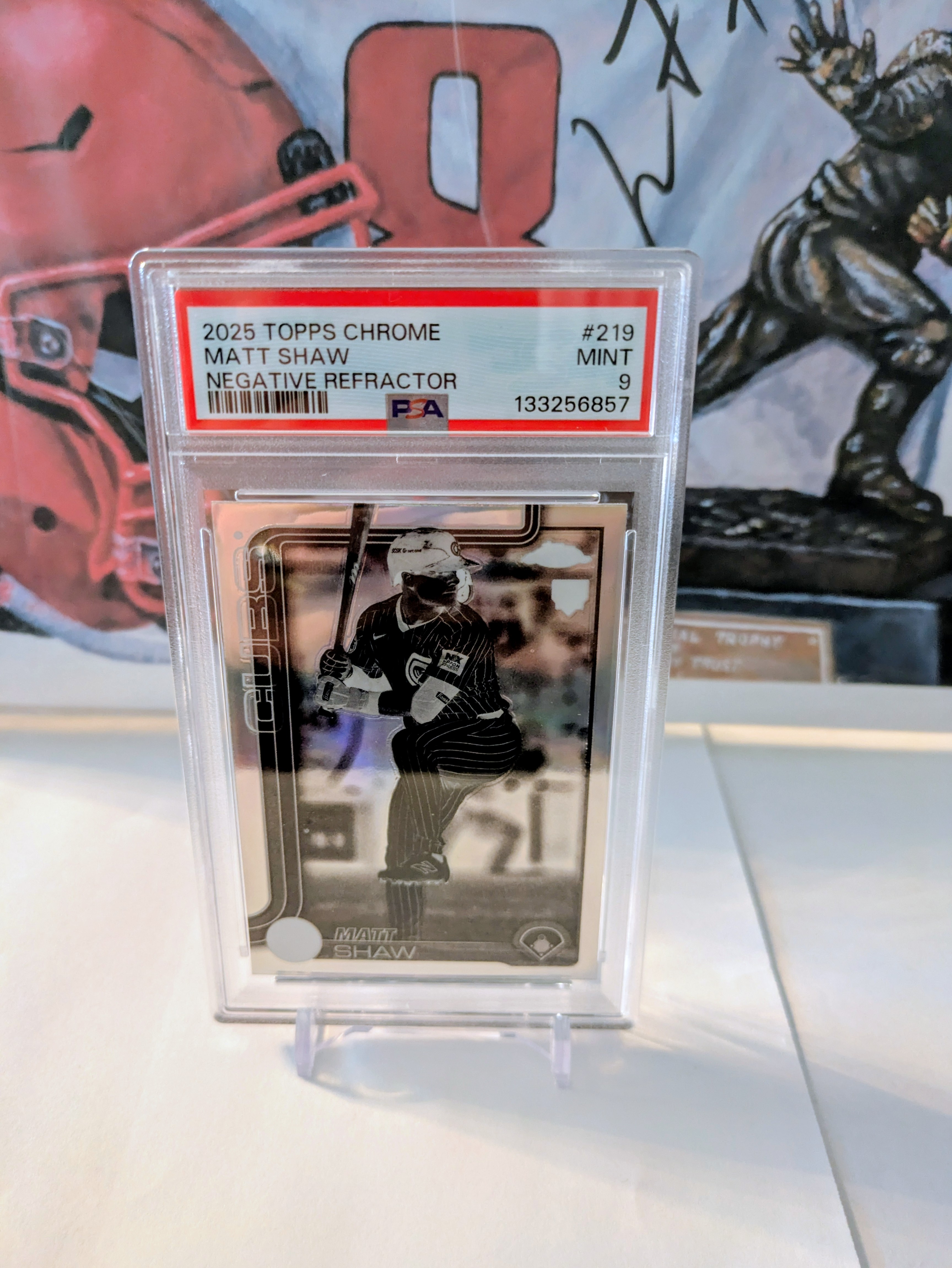 2025 Topps Chrome Matt Shaw #219 Negative Refractor