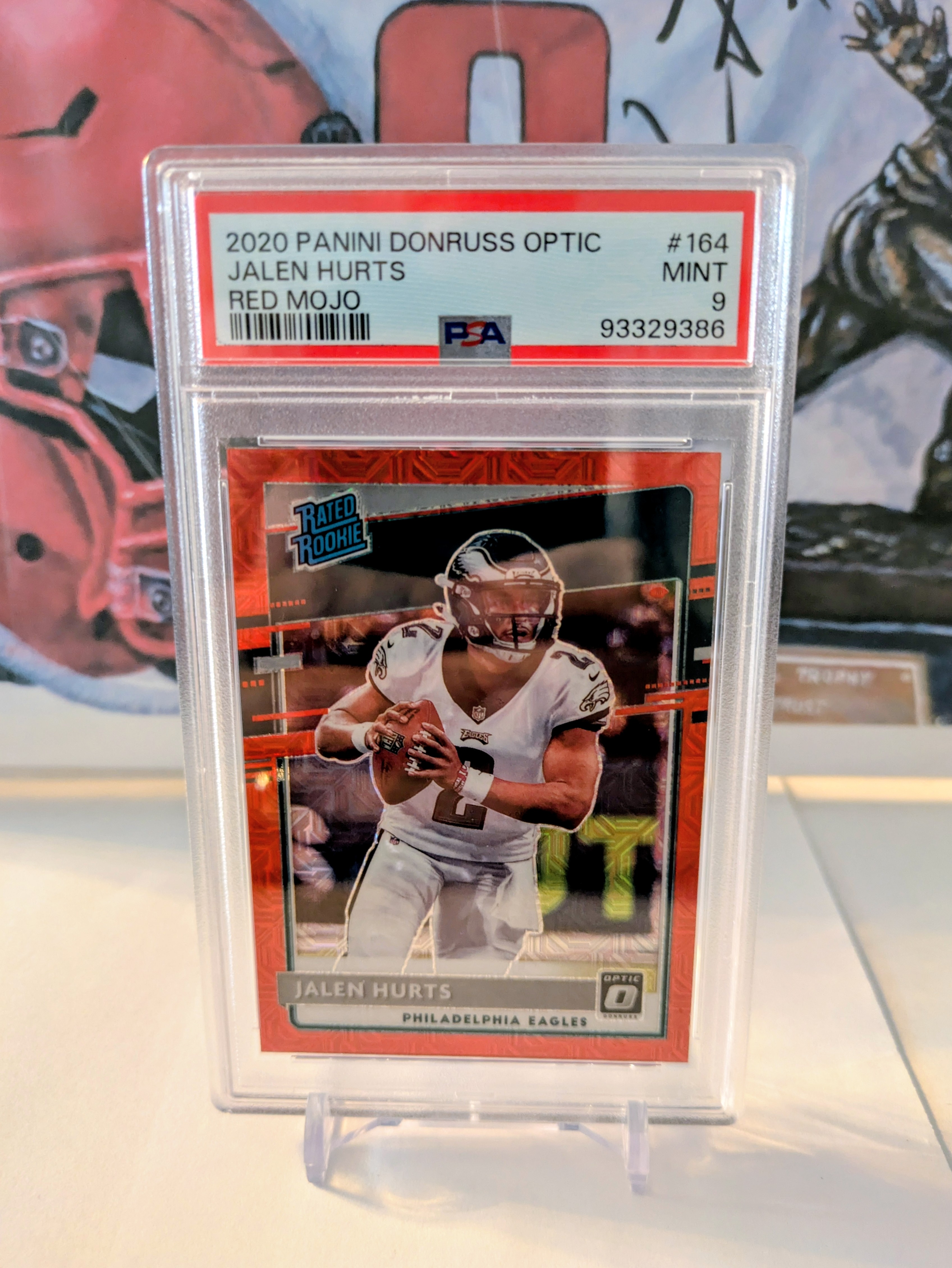 2020 Donruss Optic Jalen Hurts #164 Red Mojo