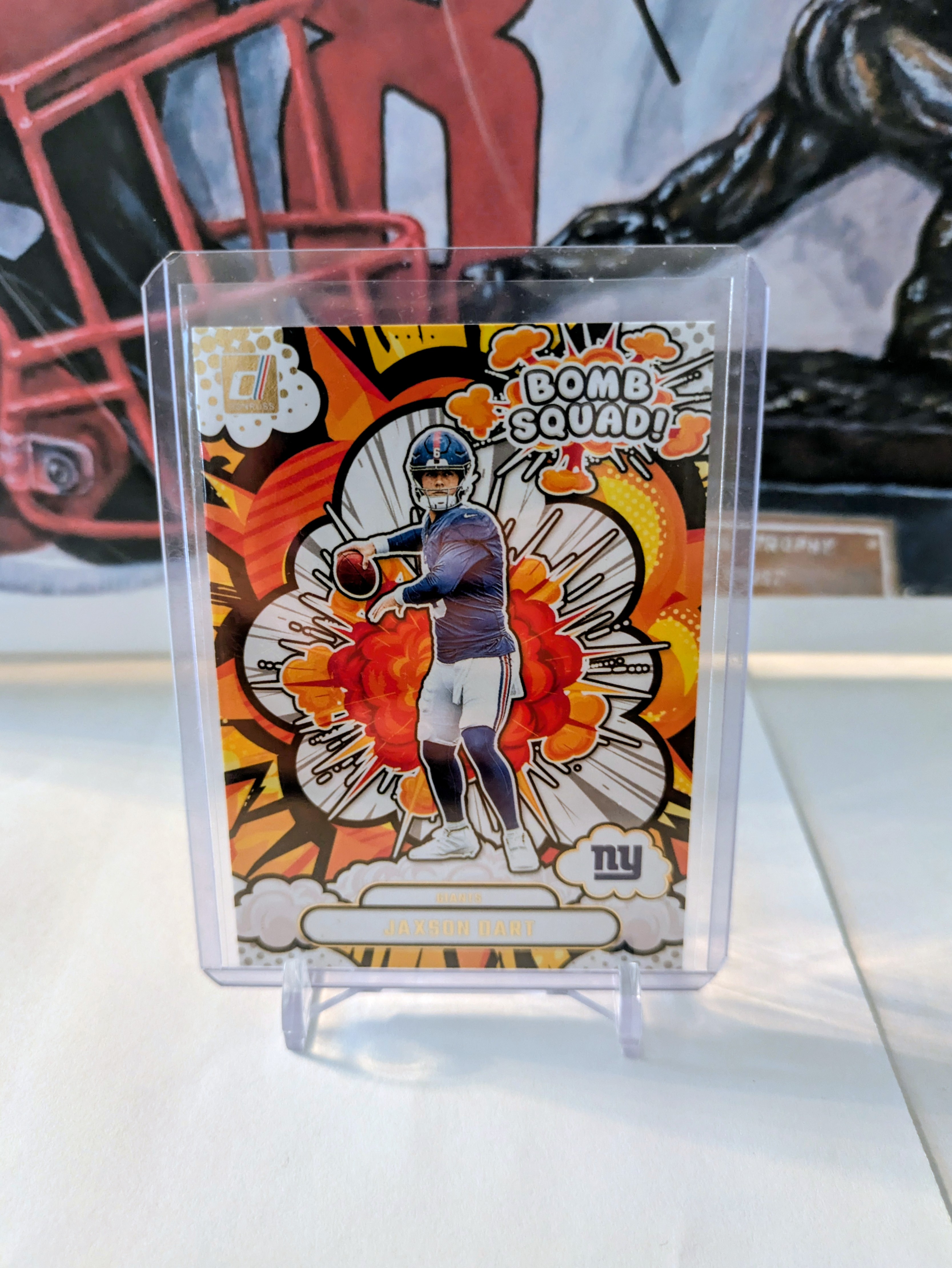 2025 Donruss Football Jaxson Dart #BS-JDT Bomb Squad