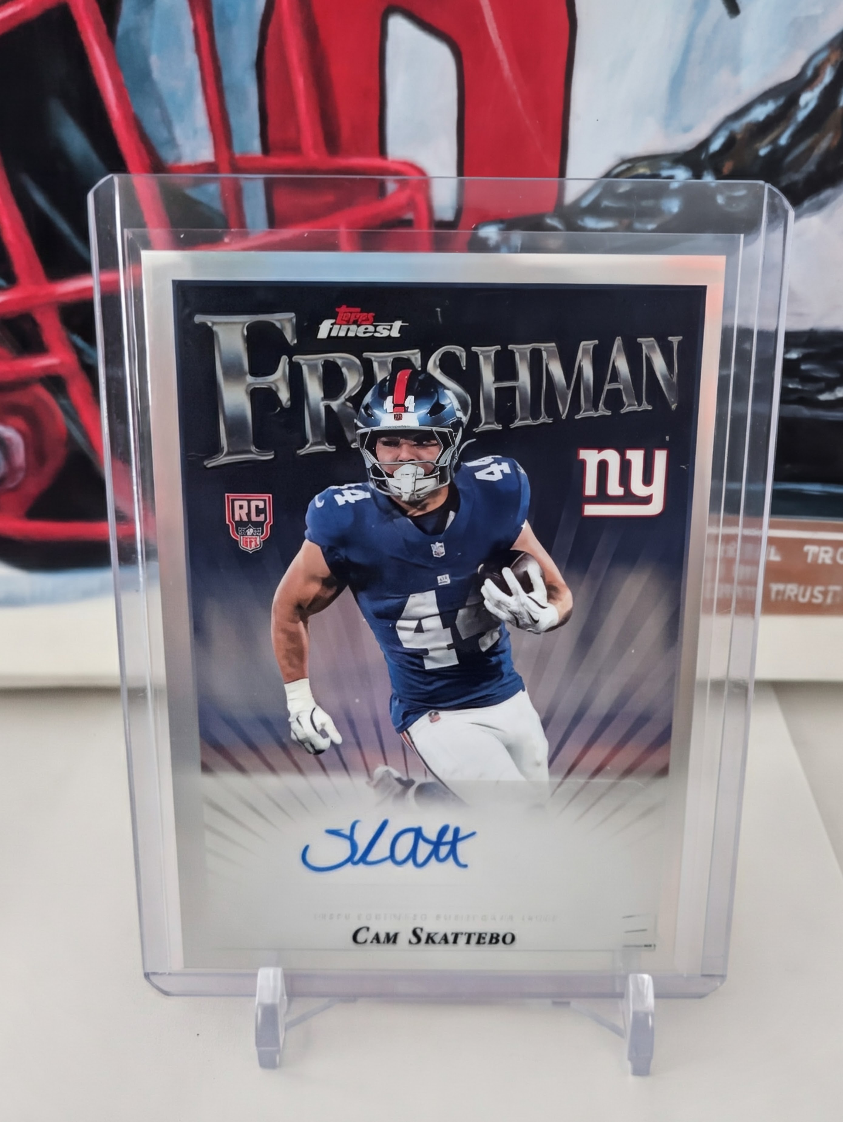 2025 Topps Finest Cam Skattebo #FFA-CS RC Freshman Refractor Auto