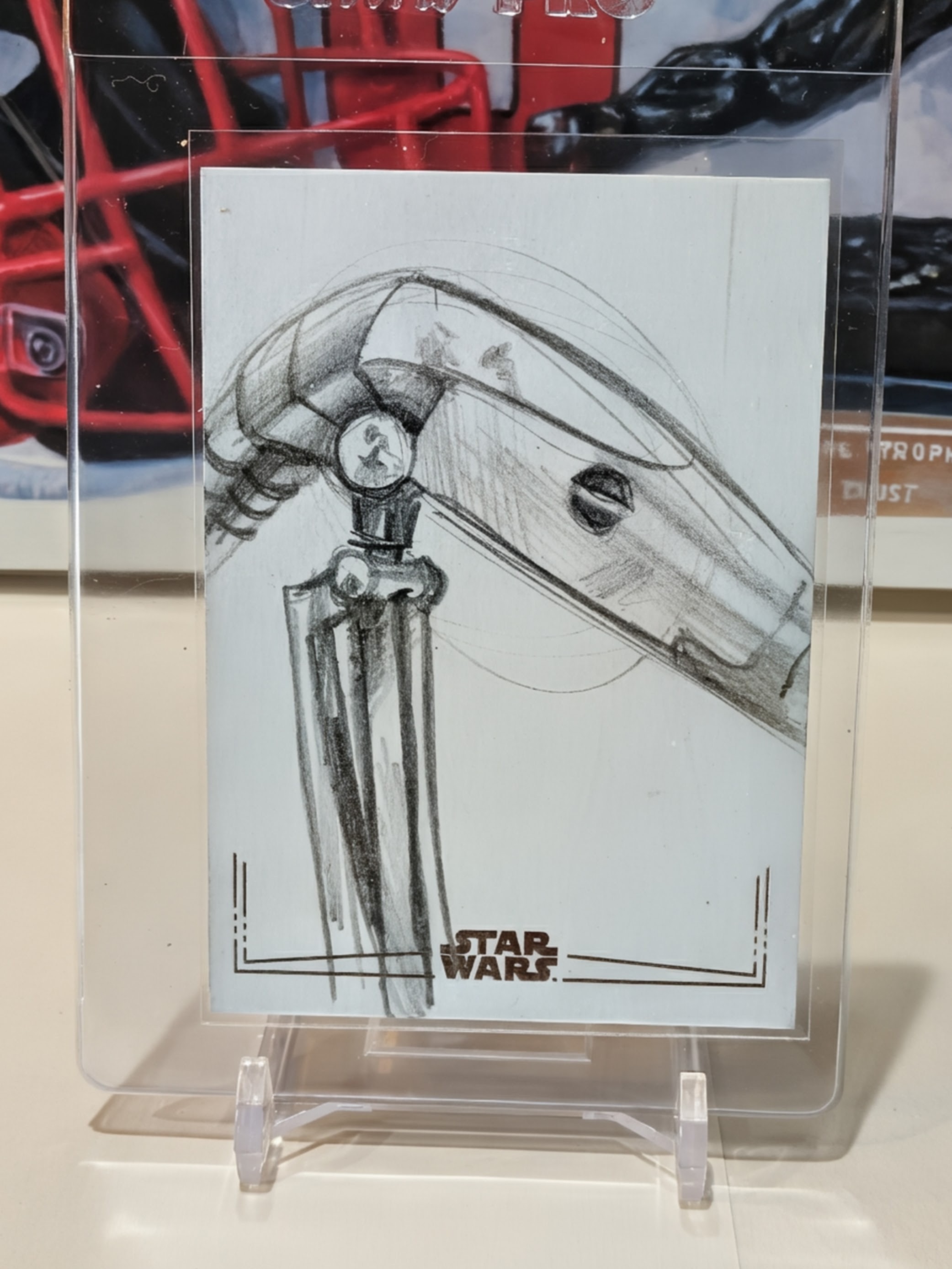 2025 Topps Chrome Star Wars Battle Droid #Battle Droid Silver Foil Sketch Card Artist Auto